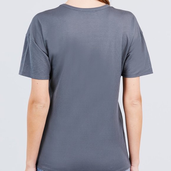 NEW Slate Gray Oversized Tee - Picture 4 of 6